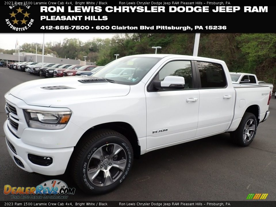 2023 Ram 1500 Laramie Crew Cab 4x4 Bright White / Black Photo #1