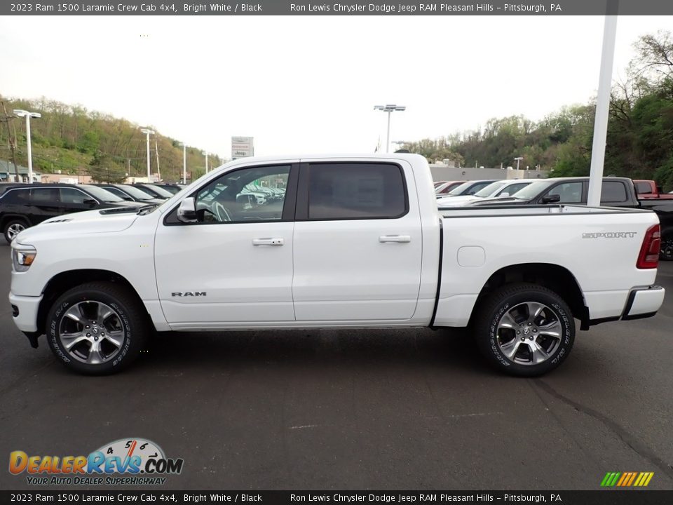 2023 Ram 1500 Laramie Crew Cab 4x4 Bright White / Black Photo #2