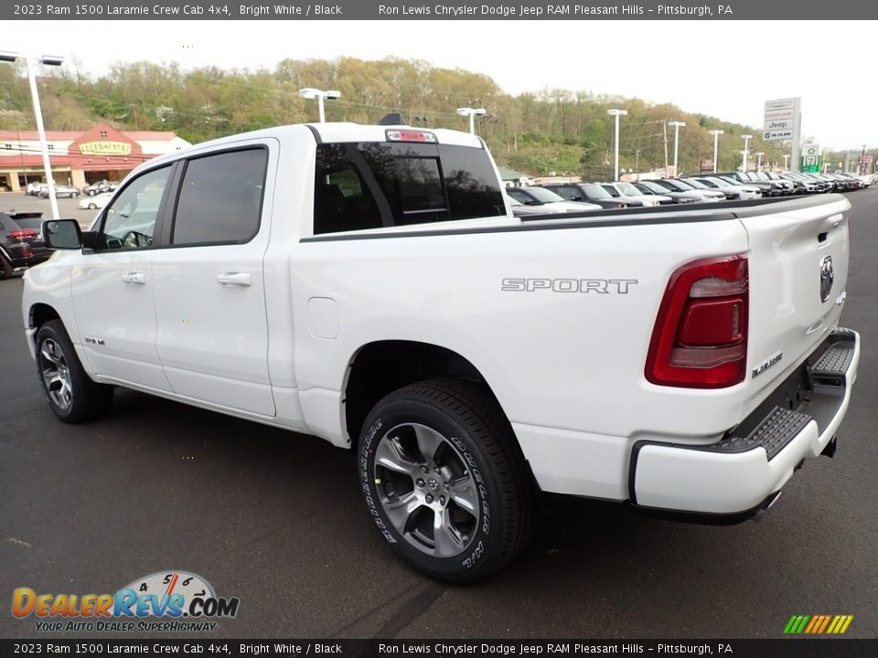 2023 Ram 1500 Laramie Crew Cab 4x4 Bright White / Black Photo #3