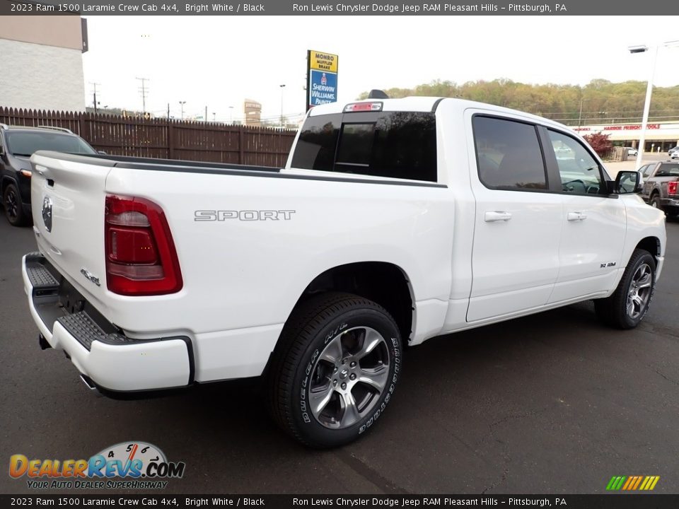 2023 Ram 1500 Laramie Crew Cab 4x4 Bright White / Black Photo #6