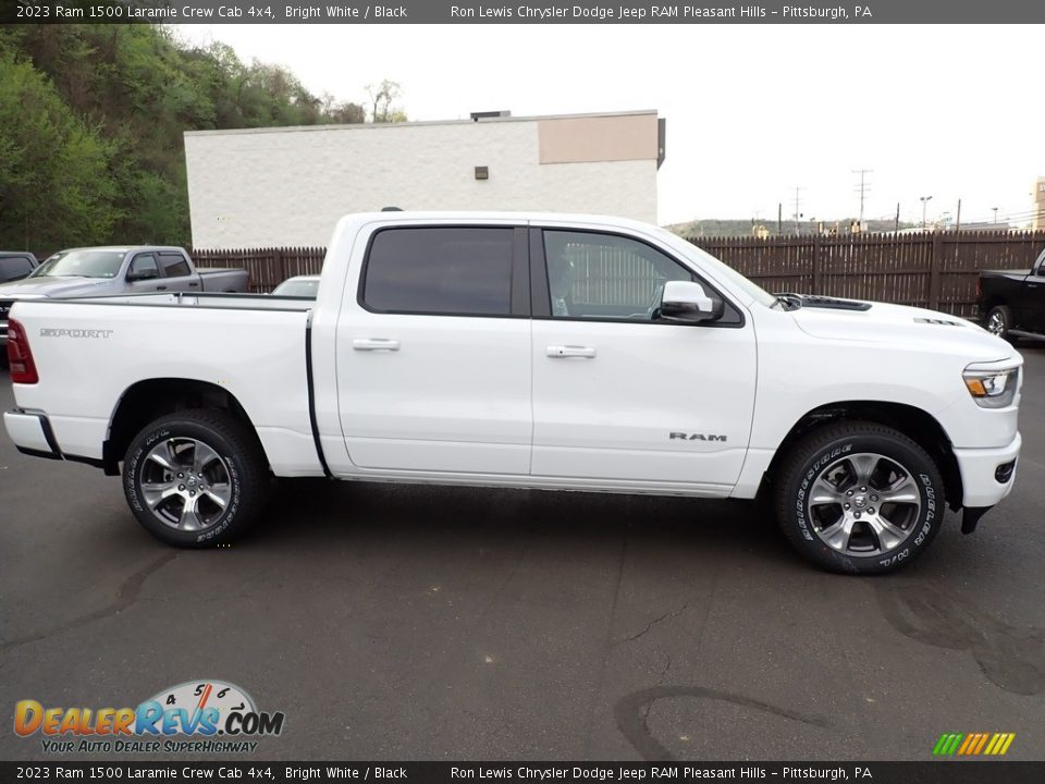 2023 Ram 1500 Laramie Crew Cab 4x4 Bright White / Black Photo #7