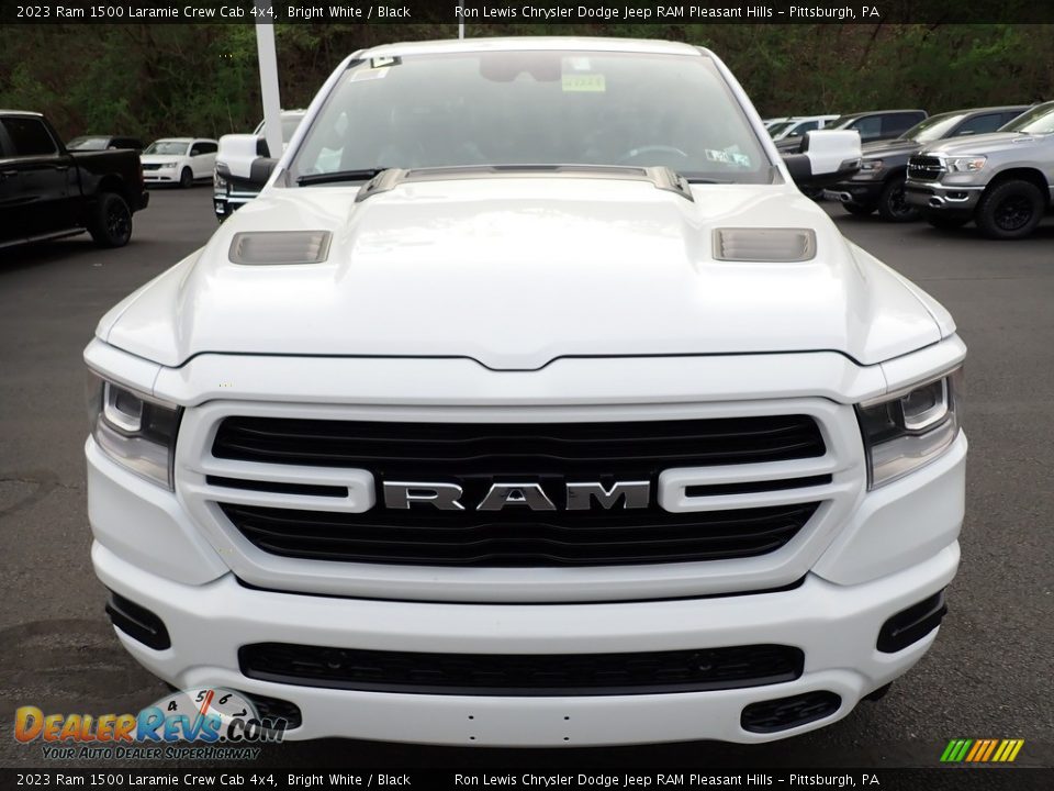 2023 Ram 1500 Laramie Crew Cab 4x4 Bright White / Black Photo #9