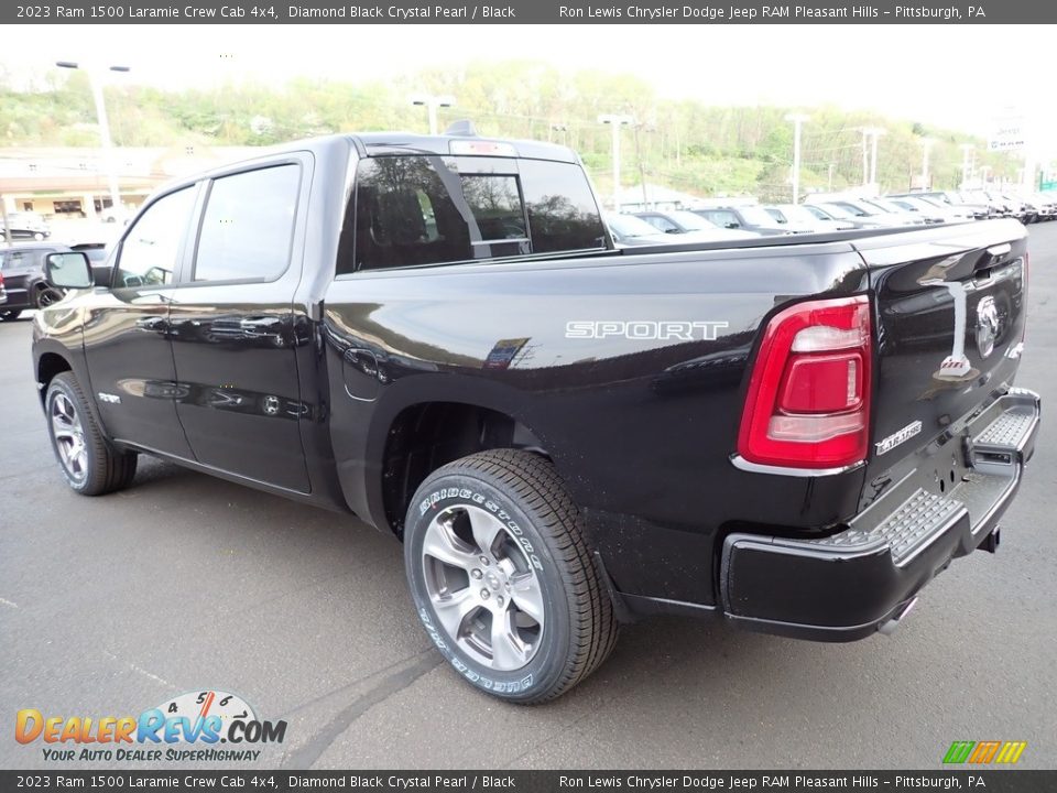 2023 Ram 1500 Laramie Crew Cab 4x4 Diamond Black Crystal Pearl / Black Photo #3