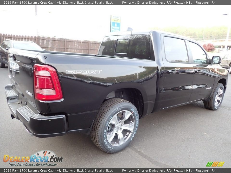 2023 Ram 1500 Laramie Crew Cab 4x4 Diamond Black Crystal Pearl / Black Photo #6