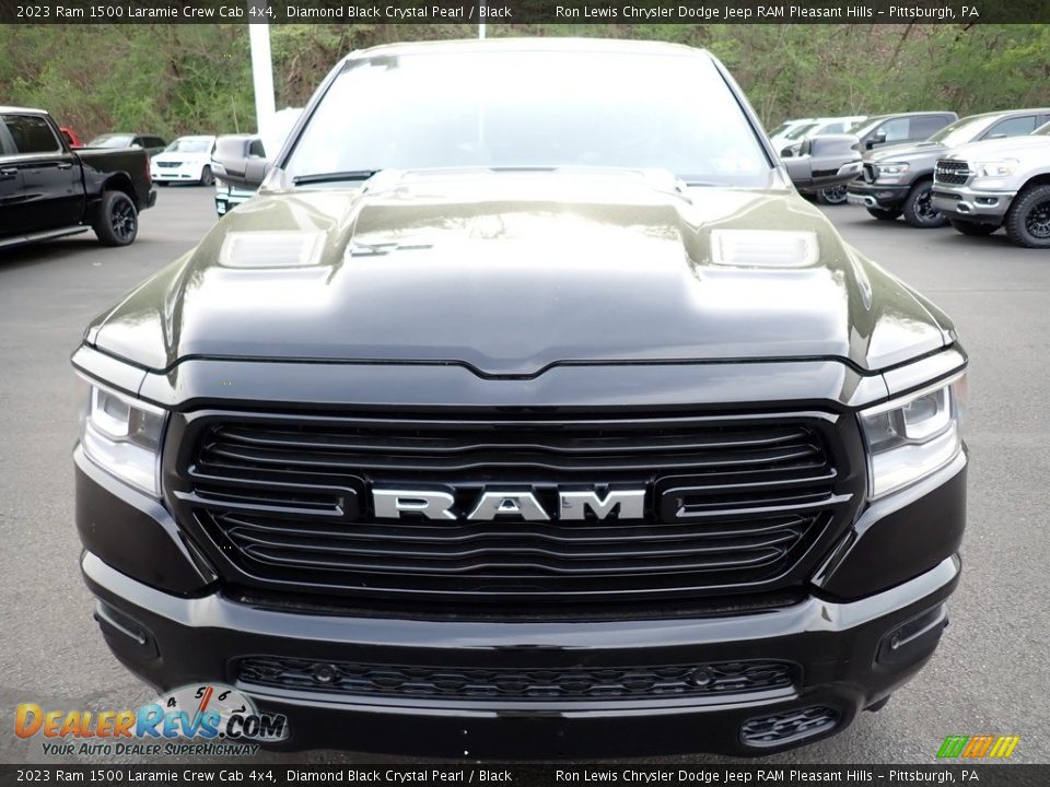 2023 Ram 1500 Laramie Crew Cab 4x4 Diamond Black Crystal Pearl / Black Photo #9