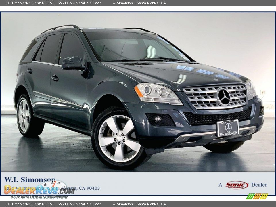 2011 Mercedes-Benz ML 350 Steel Grey Metallic / Black Photo #1