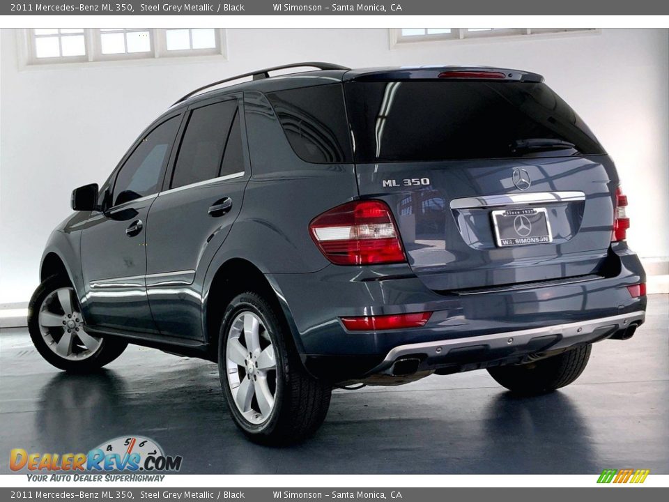 2011 Mercedes-Benz ML 350 Steel Grey Metallic / Black Photo #10