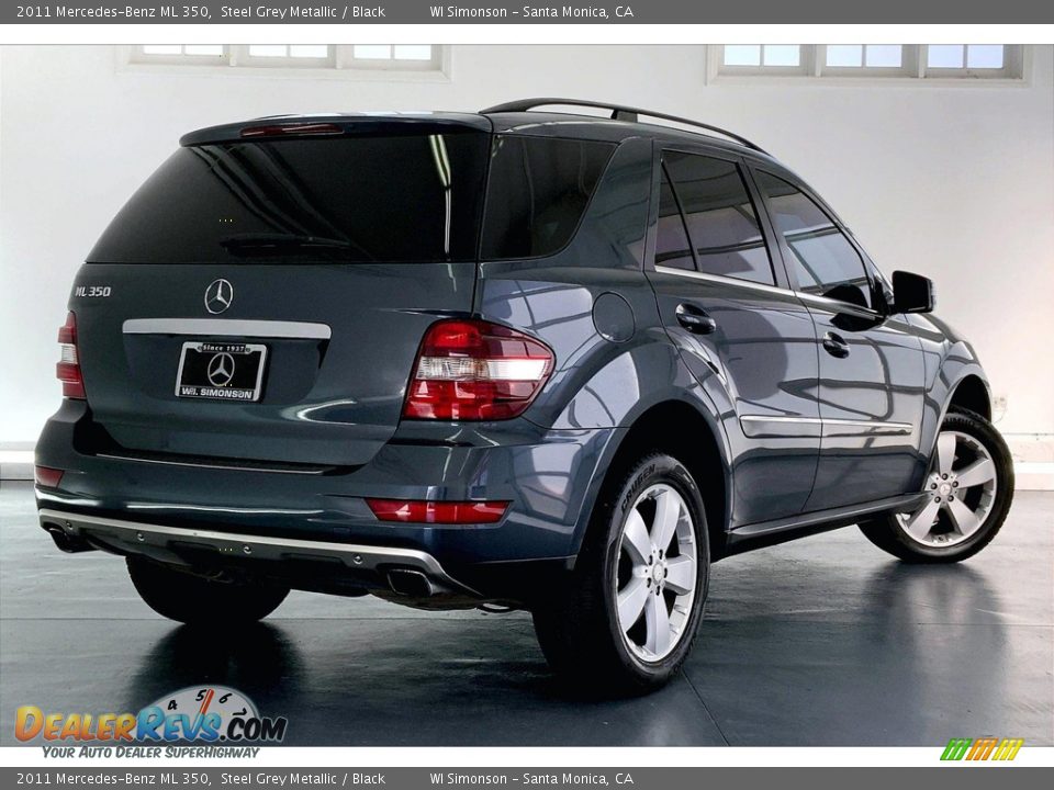 2011 Mercedes-Benz ML 350 Steel Grey Metallic / Black Photo #13