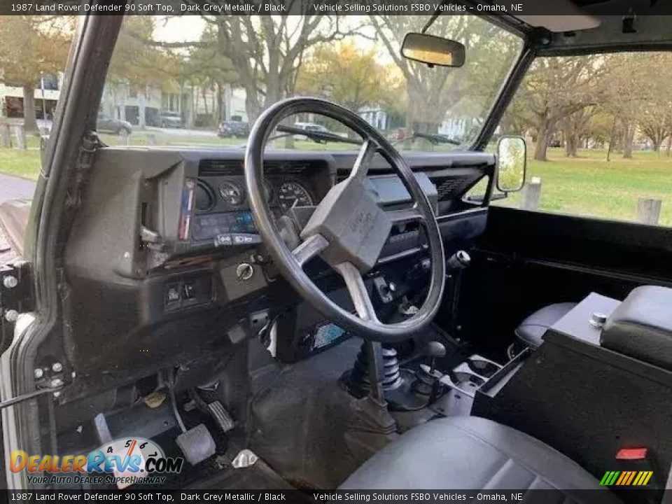 Black Interior - 1987 Land Rover Defender 90 Soft Top Photo #2
