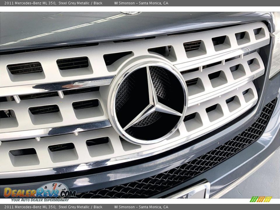 2011 Mercedes-Benz ML 350 Steel Grey Metallic / Black Photo #30