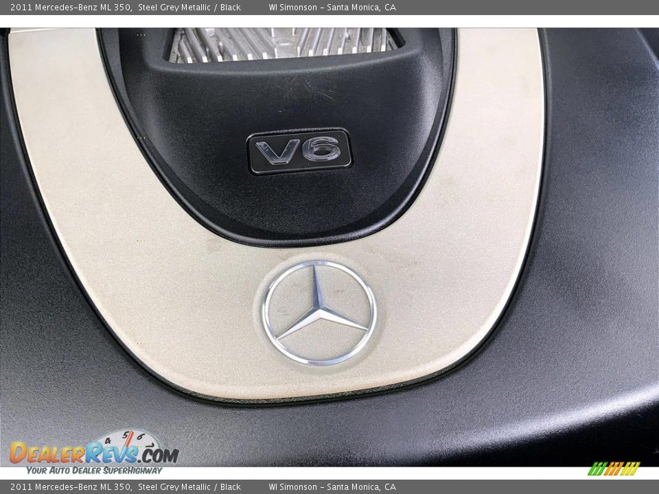 2011 Mercedes-Benz ML 350 Steel Grey Metallic / Black Photo #32