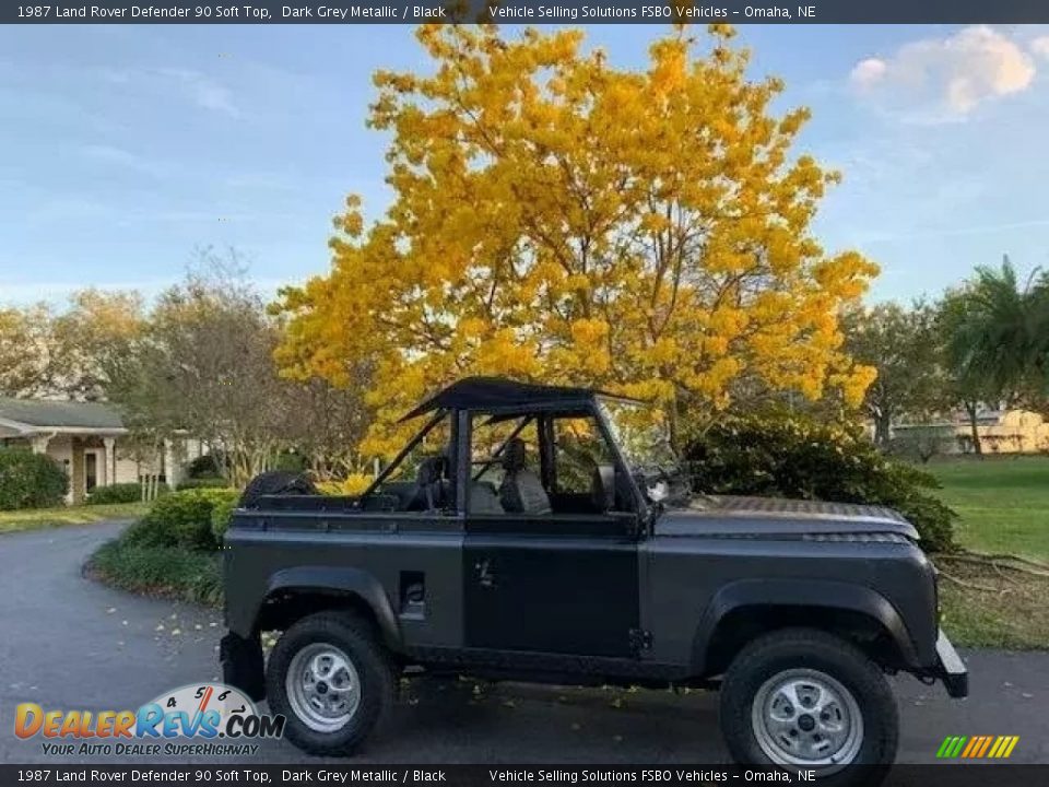 Dark Grey Metallic 1987 Land Rover Defender 90 Soft Top Photo #8