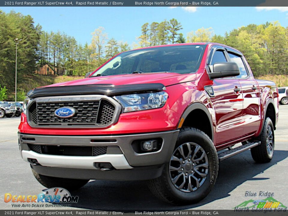 2021 Ford Ranger XLT SuperCrew 4x4 Rapid Red Metallic / Ebony Photo #1