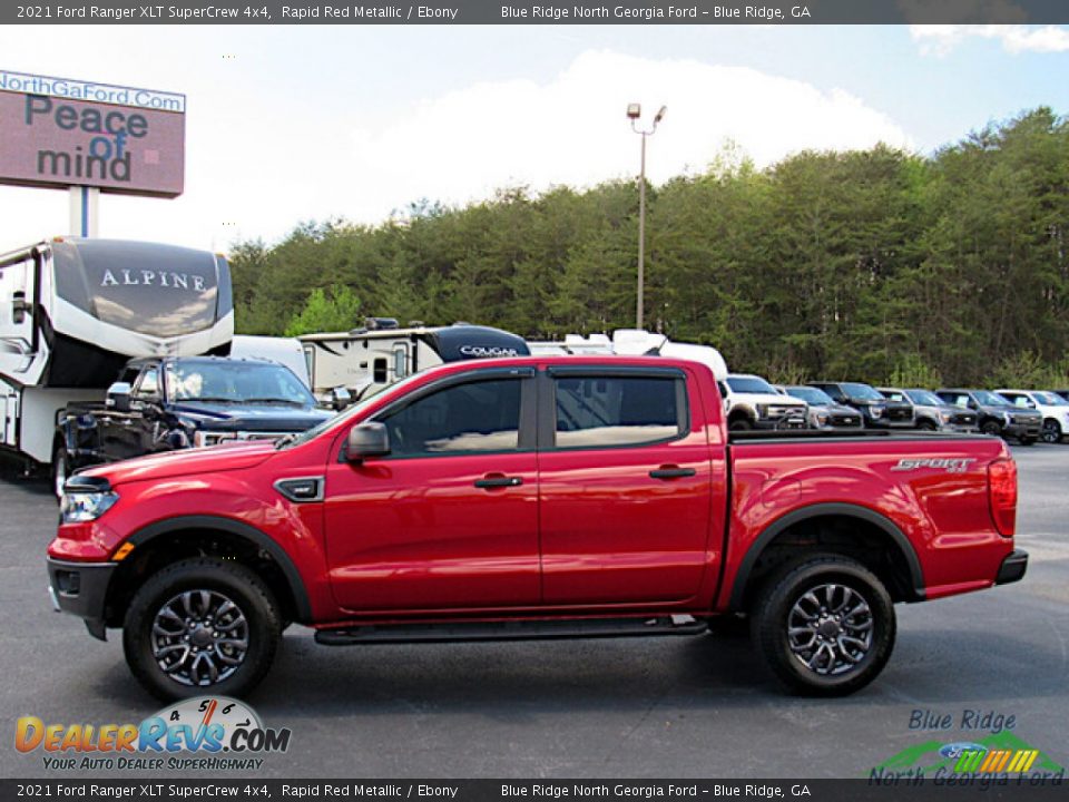 2021 Ford Ranger XLT SuperCrew 4x4 Rapid Red Metallic / Ebony Photo #2