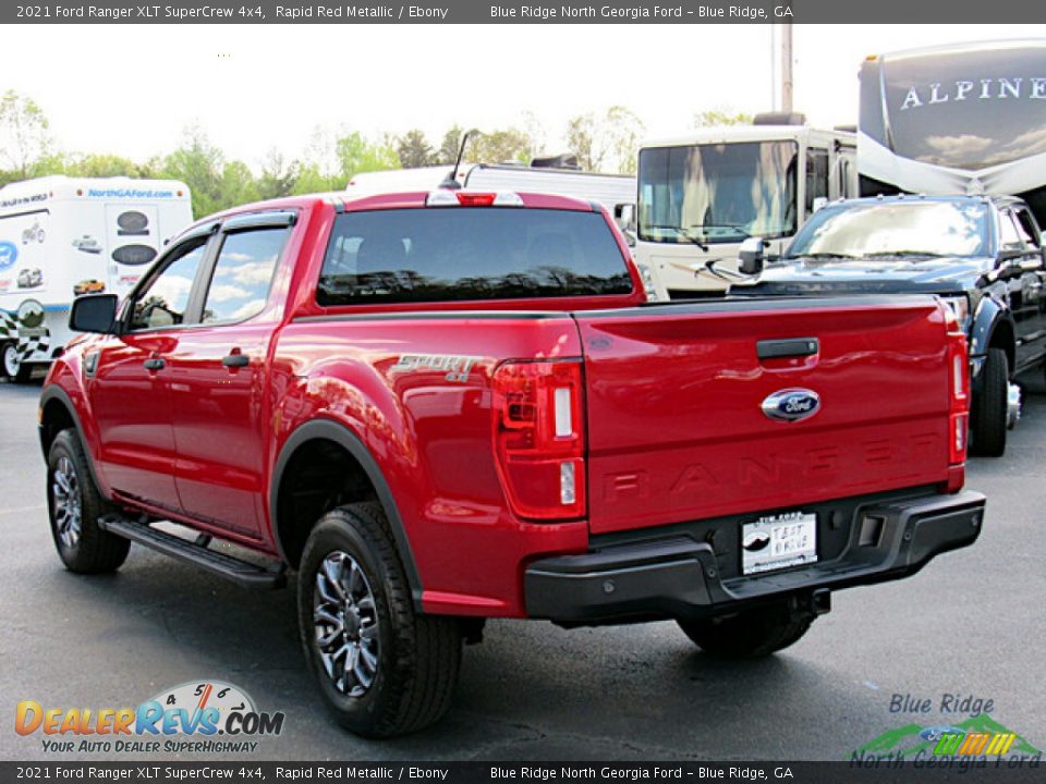 2021 Ford Ranger XLT SuperCrew 4x4 Rapid Red Metallic / Ebony Photo #3