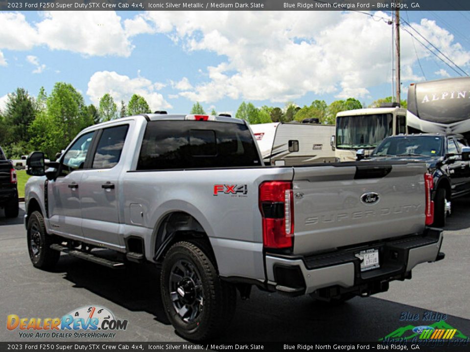 2023 Ford F250 Super Duty STX Crew Cab 4x4 Iconic Silver Metallic / Medium Dark Slate Photo #3