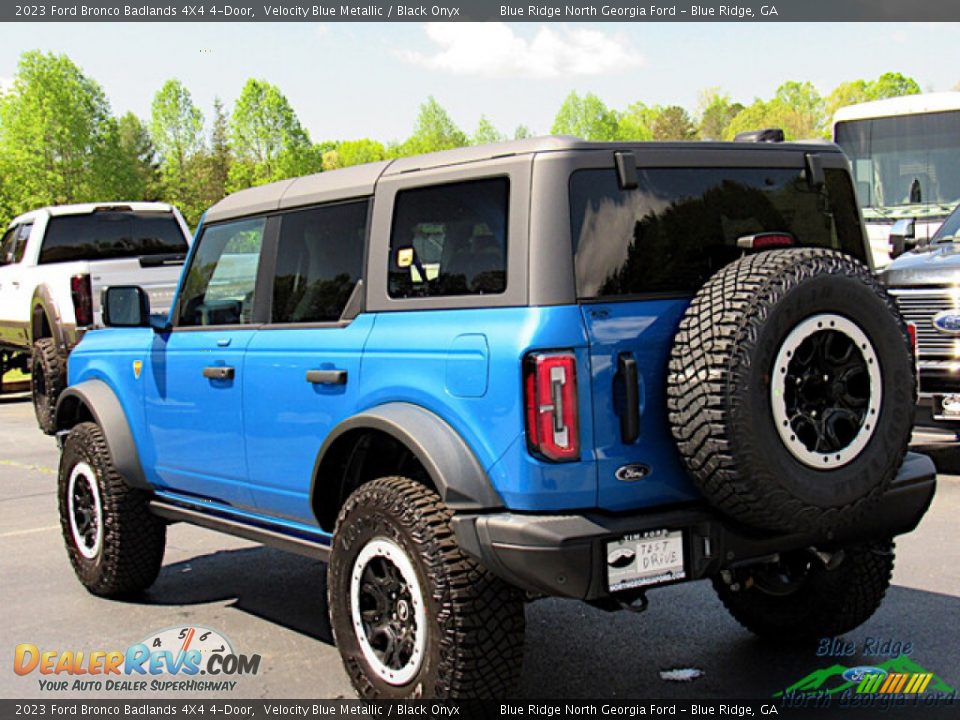 2023 Ford Bronco Badlands 4X4 4-Door Velocity Blue Metallic / Black Onyx Photo #3