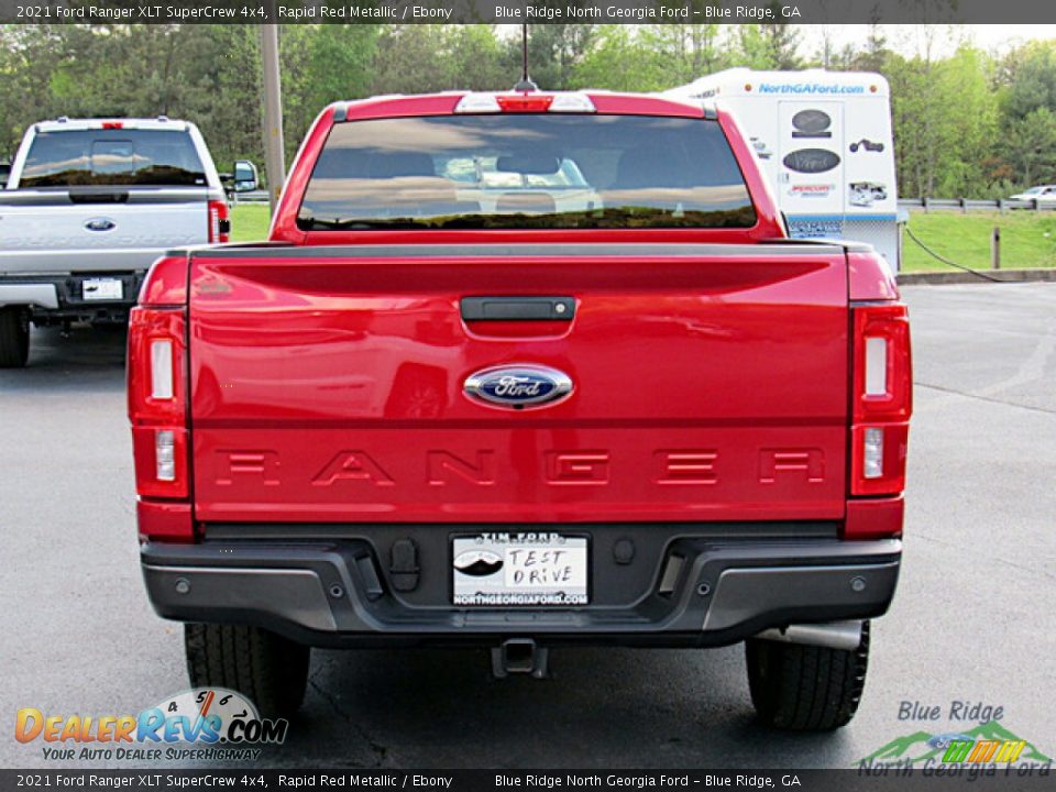 2021 Ford Ranger XLT SuperCrew 4x4 Rapid Red Metallic / Ebony Photo #4