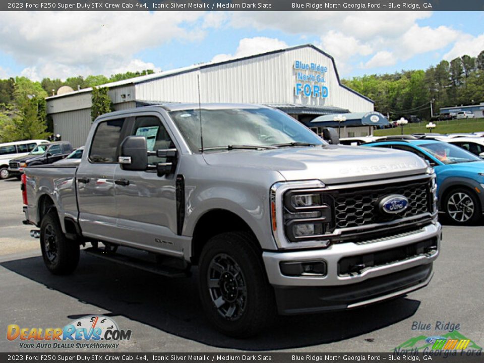 2023 Ford F250 Super Duty STX Crew Cab 4x4 Iconic Silver Metallic / Medium Dark Slate Photo #7