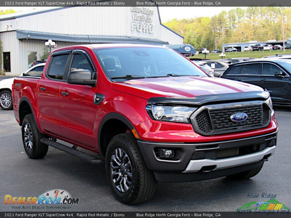 2021 Ford Ranger XLT SuperCrew 4x4 Rapid Red Metallic / Ebony Photo #7