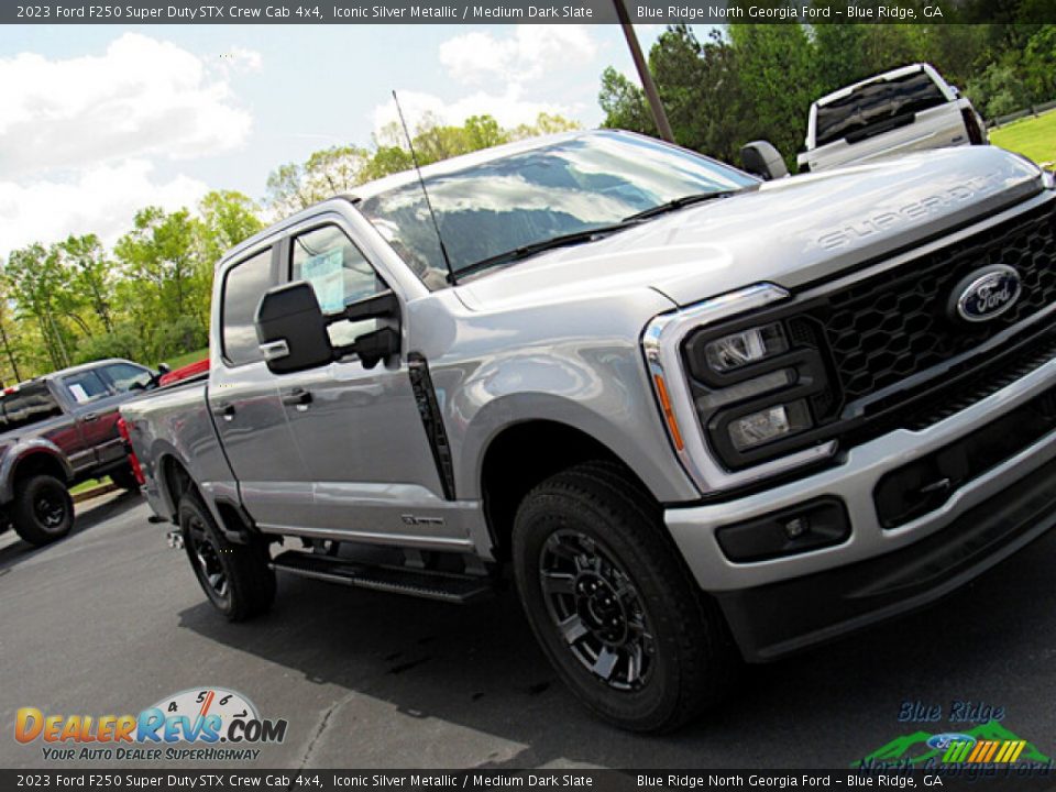 2023 Ford F250 Super Duty STX Crew Cab 4x4 Iconic Silver Metallic / Medium Dark Slate Photo #28