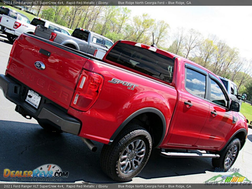 2021 Ford Ranger XLT SuperCrew 4x4 Rapid Red Metallic / Ebony Photo #28