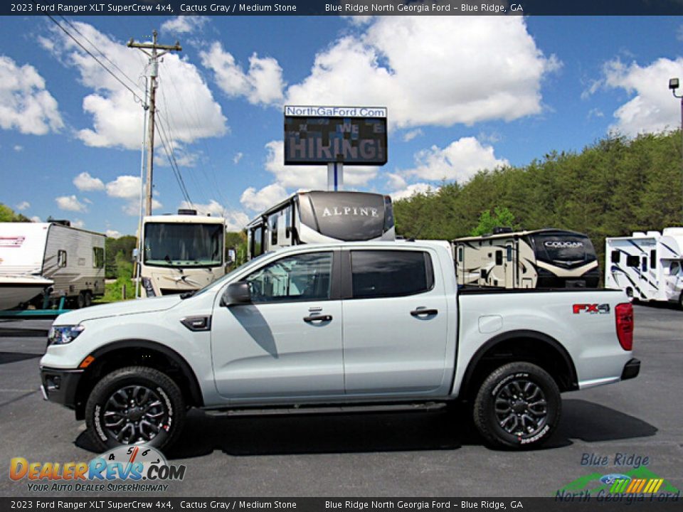 2023 Ford Ranger XLT SuperCrew 4x4 Cactus Gray / Medium Stone Photo #2