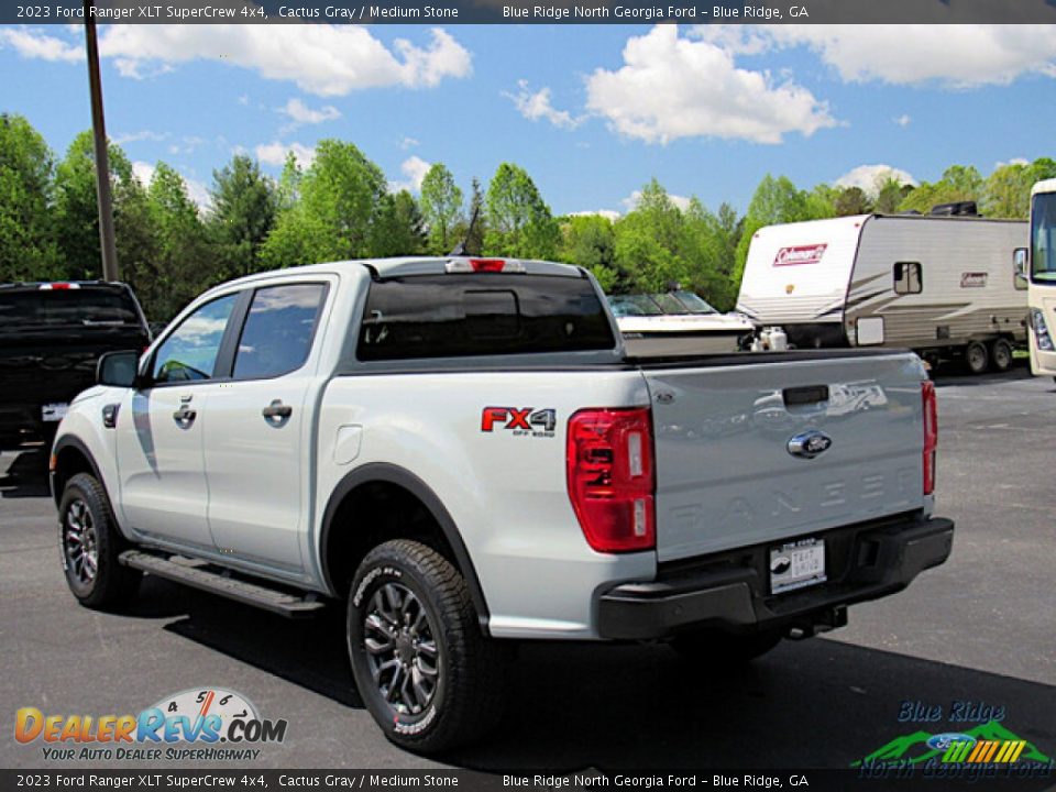 2023 Ford Ranger XLT SuperCrew 4x4 Cactus Gray / Medium Stone Photo #3