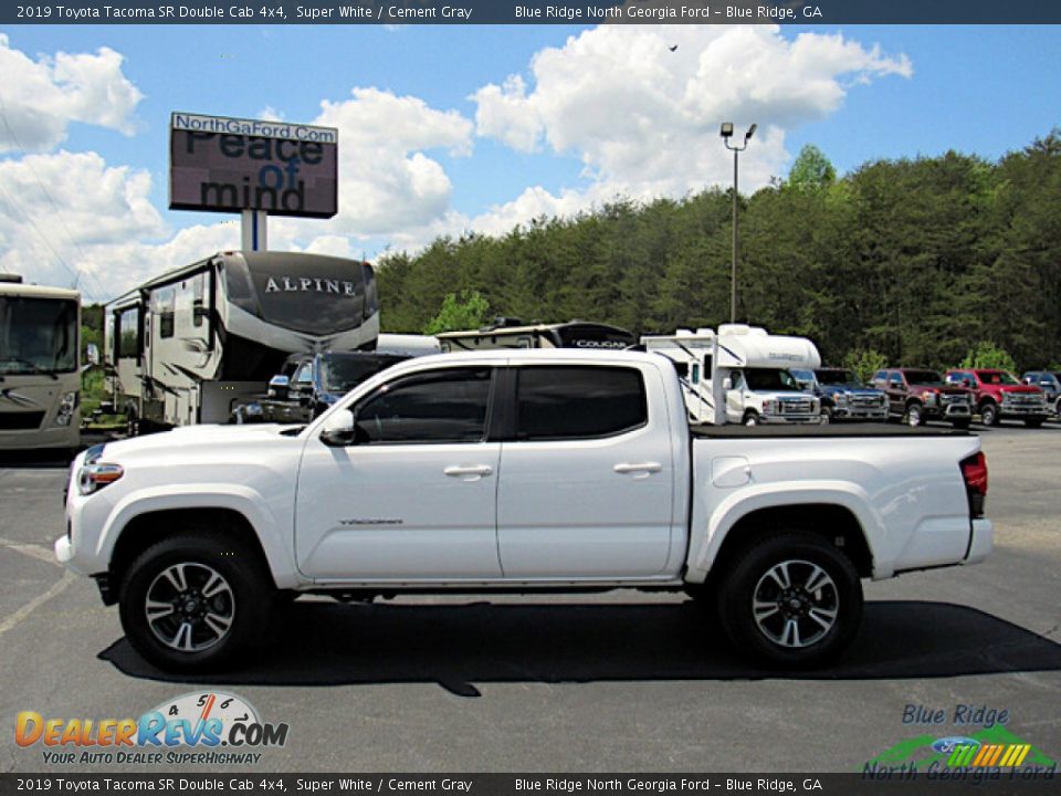 2019 Toyota Tacoma SR Double Cab 4x4 Super White / Cement Gray Photo #2