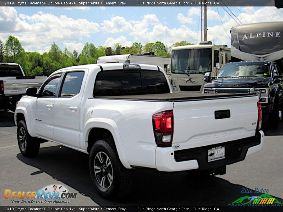 2019 Toyota Tacoma SR Double Cab 4x4 Super White / Cement Gray Photo #3