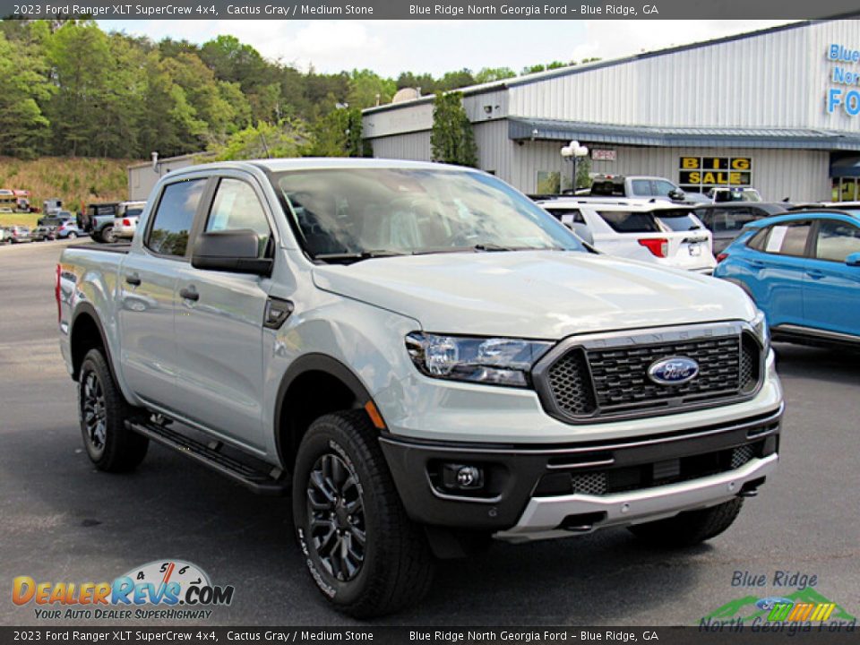 2023 Ford Ranger XLT SuperCrew 4x4 Cactus Gray / Medium Stone Photo #7