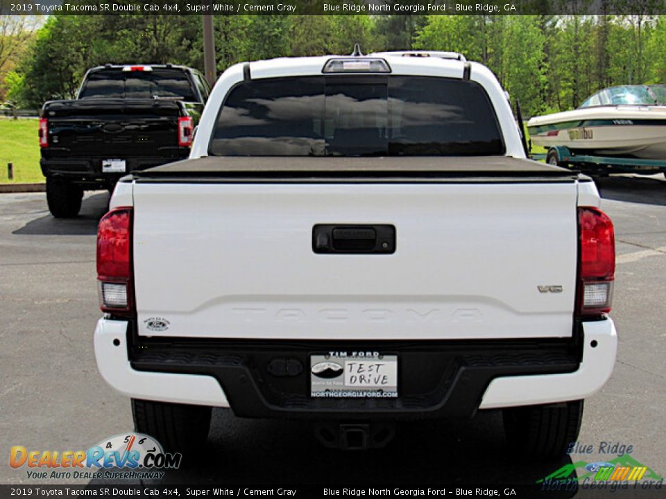 2019 Toyota Tacoma SR Double Cab 4x4 Super White / Cement Gray Photo #4