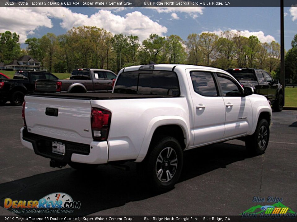 2019 Toyota Tacoma SR Double Cab 4x4 Super White / Cement Gray Photo #5