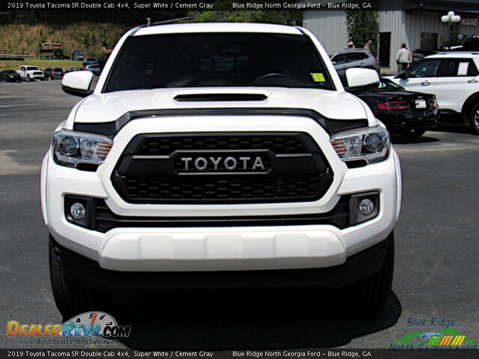 2019 Toyota Tacoma SR Double Cab 4x4 Super White / Cement Gray Photo #8