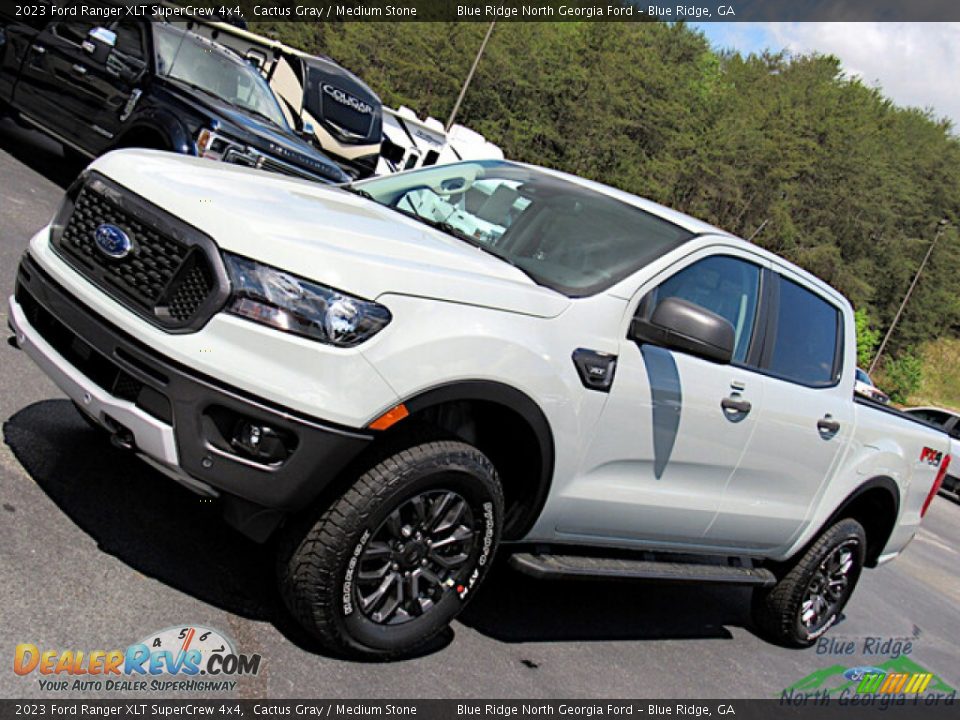 2023 Ford Ranger XLT SuperCrew 4x4 Cactus Gray / Medium Stone Photo #26