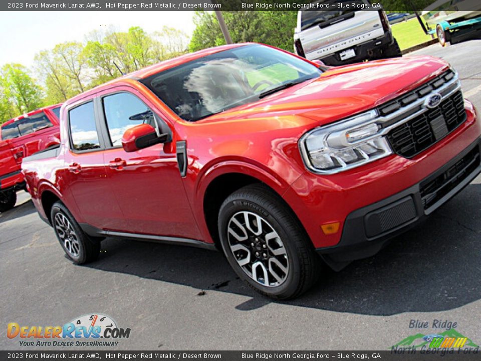 2023 Ford Maverick Lariat AWD Hot Pepper Red Metallic / Desert Brown Photo #26