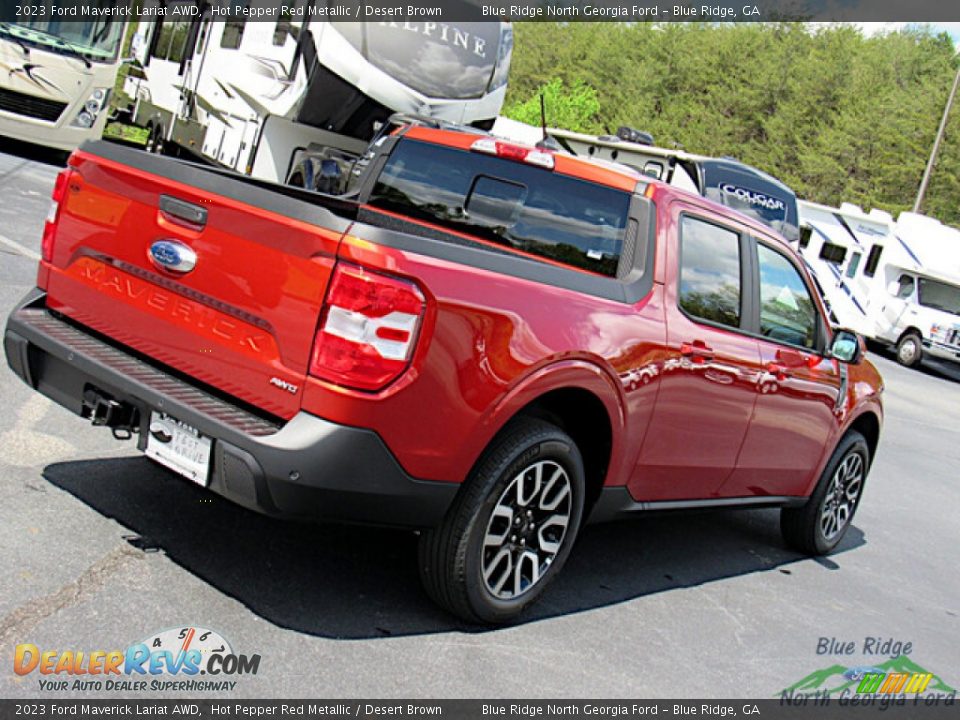 2023 Ford Maverick Lariat AWD Hot Pepper Red Metallic / Desert Brown Photo #27