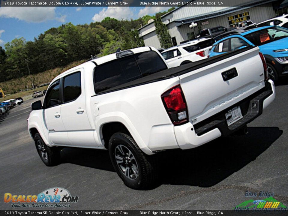 2019 Toyota Tacoma SR Double Cab 4x4 Super White / Cement Gray Photo #29