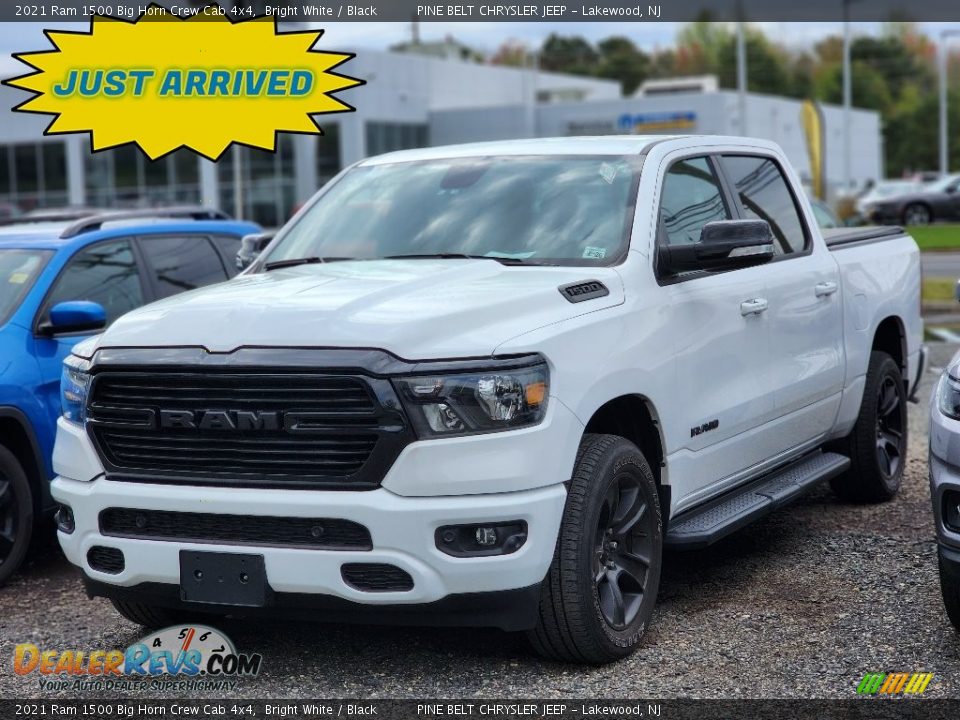 2021 Ram 1500 Big Horn Crew Cab 4x4 Bright White / Black Photo #1