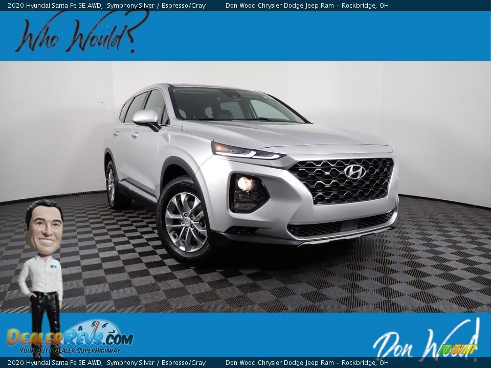 2020 Hyundai Santa Fe SE AWD Symphony Silver / Espresso/Gray Photo #1