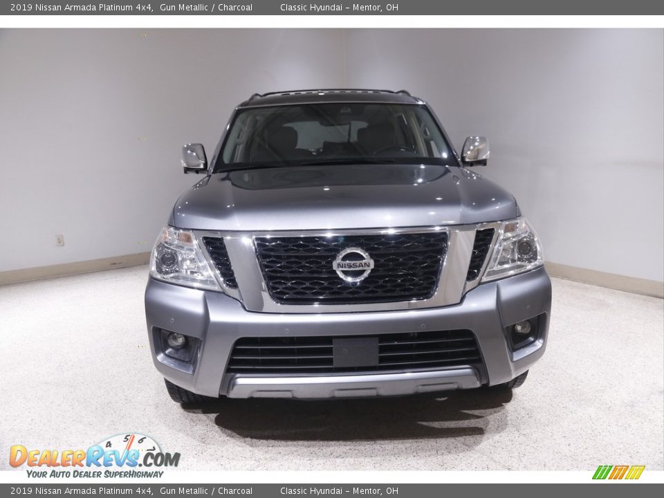 2019 Nissan Armada Platinum 4x4 Gun Metallic / Charcoal Photo #2