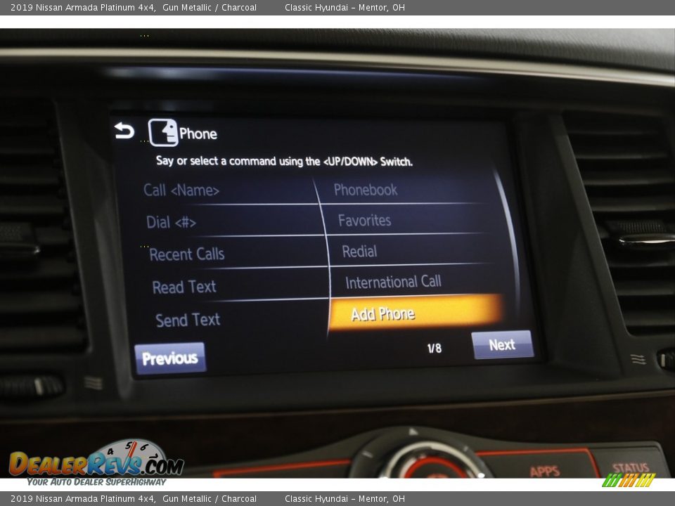 2019 Nissan Armada Platinum 4x4 Gun Metallic / Charcoal Photo #12
