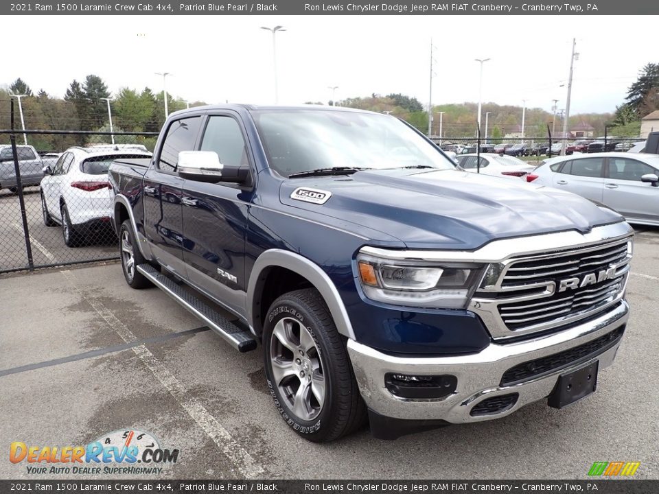 2021 Ram 1500 Laramie Crew Cab 4x4 Patriot Blue Pearl / Black Photo #3