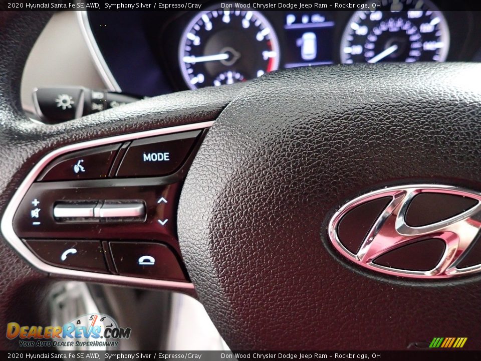 2020 Hyundai Santa Fe SE AWD Symphony Silver / Espresso/Gray Photo #15