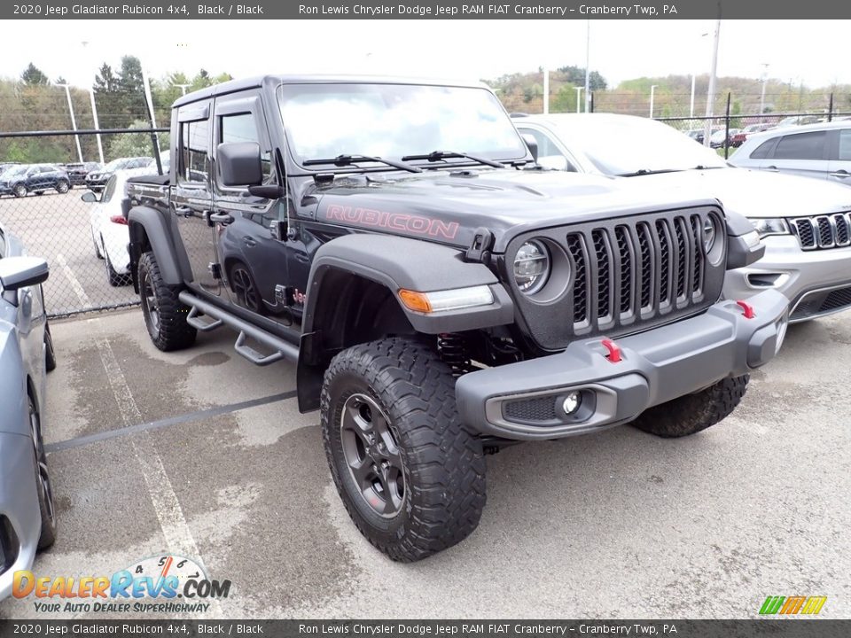 2020 Jeep Gladiator Rubicon 4x4 Black / Black Photo #3