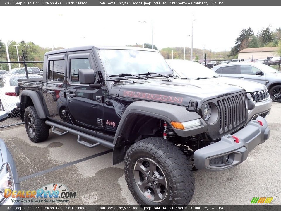 2020 Jeep Gladiator Rubicon 4x4 Black / Black Photo #4