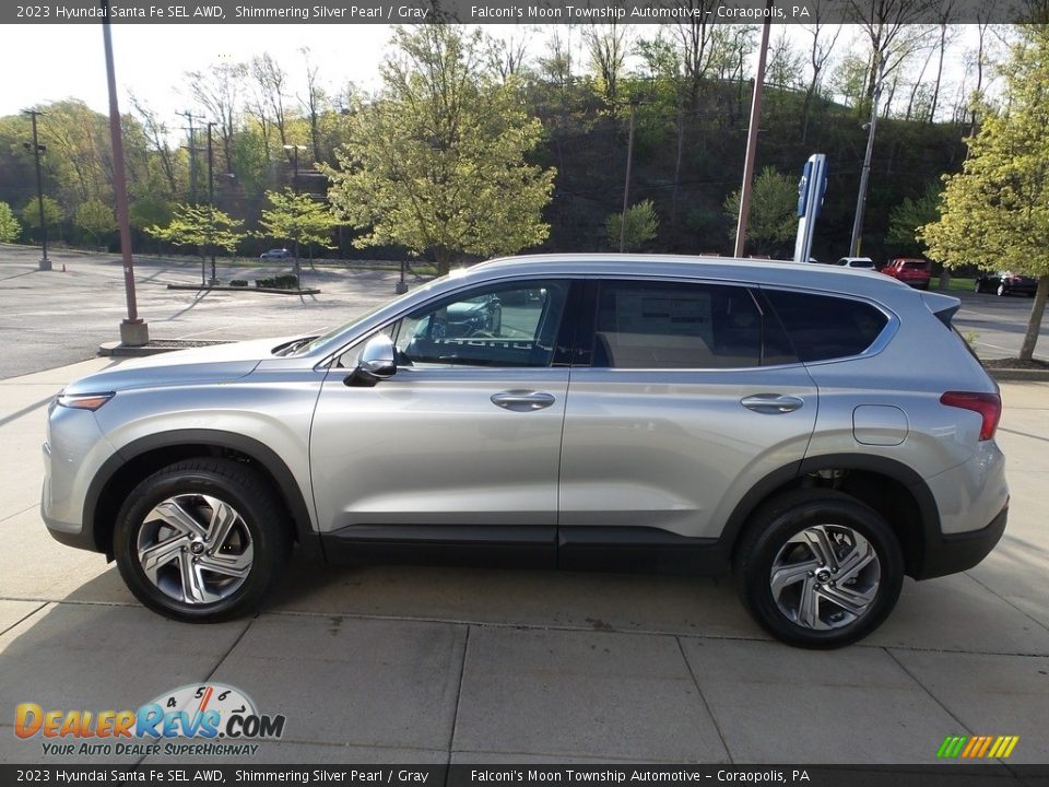 2023 Hyundai Santa Fe SEL AWD Shimmering Silver Pearl / Gray Photo #6