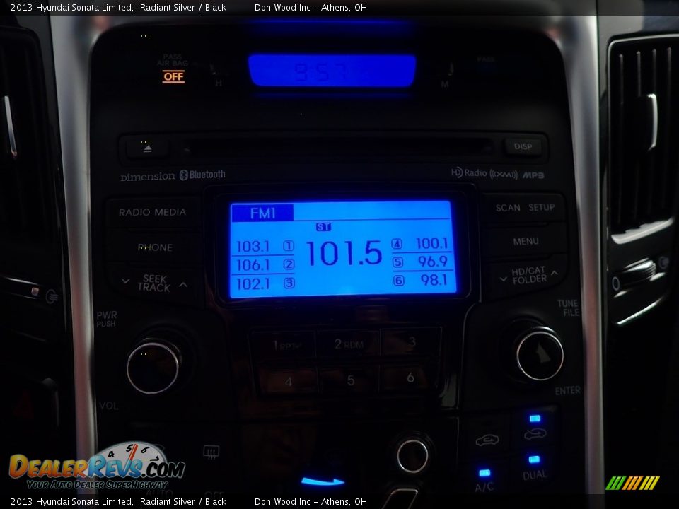 2013 Hyundai Sonata Limited Radiant Silver / Black Photo #14