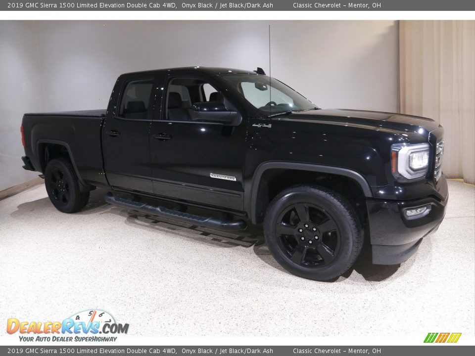 2019 GMC Sierra 1500 Limited Elevation Double Cab 4WD Onyx Black / Jet Black/Dark Ash Photo #1