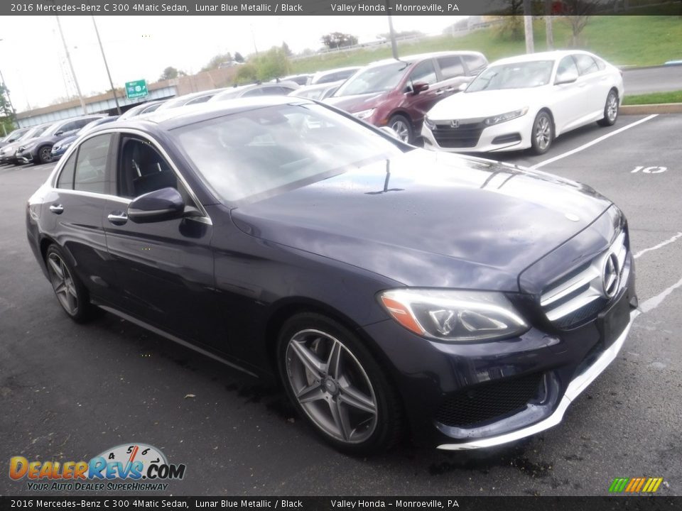 2016 Mercedes-Benz C 300 4Matic Sedan Lunar Blue Metallic / Black Photo #6